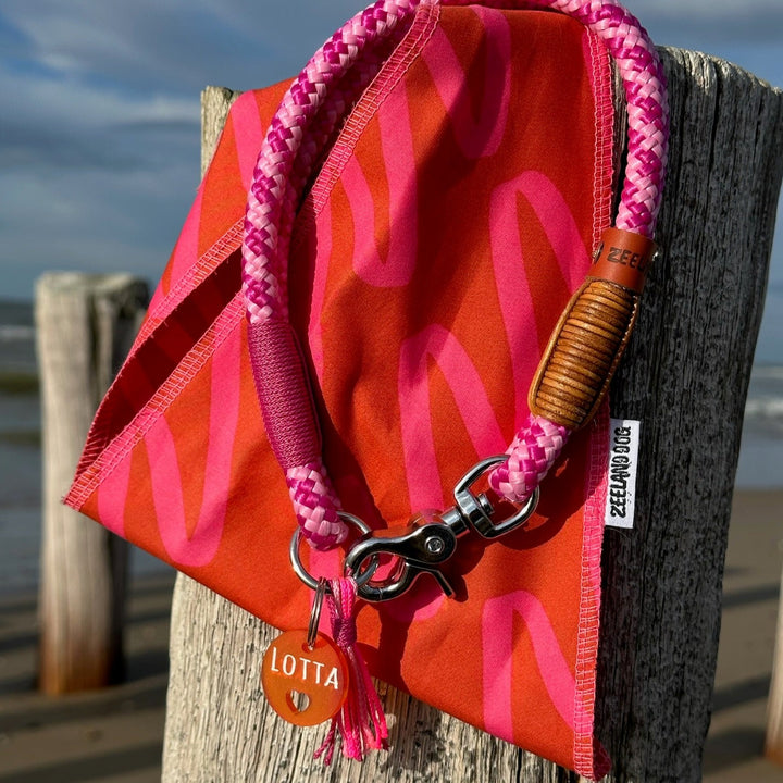 Zeeland Dog Neckerchief Pink Waves