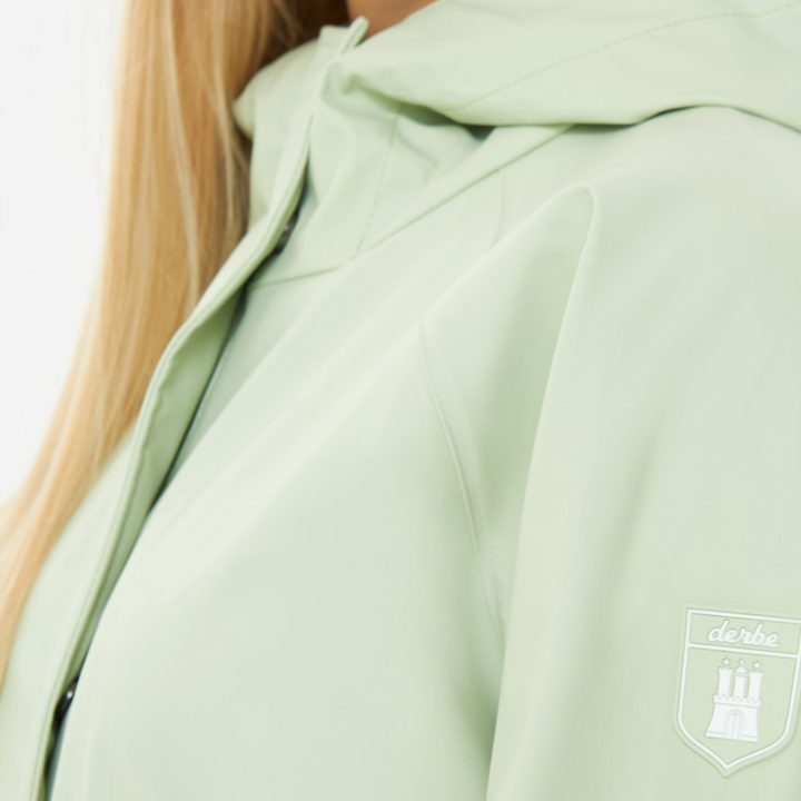 Traveby Friese Plain Women's Rain Jacket Fog Green Light green