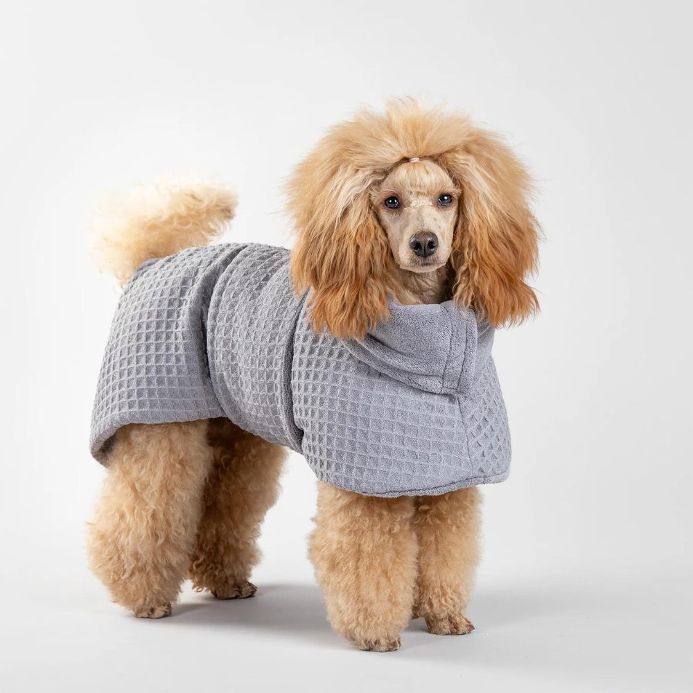 Dog bathrobe Wellness Grey