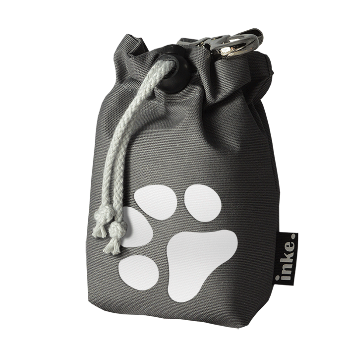 Treat bag gray with paw