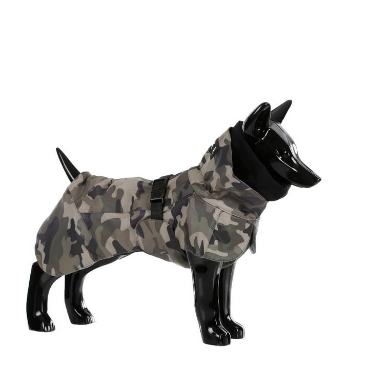 Zeer reflecterende hondenregenjas herstel / camouflage