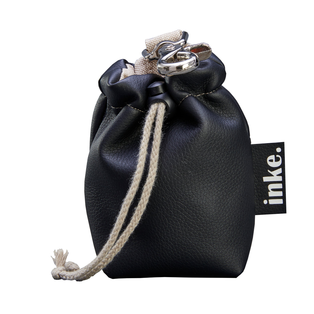 Treats pouch synthetic leather black