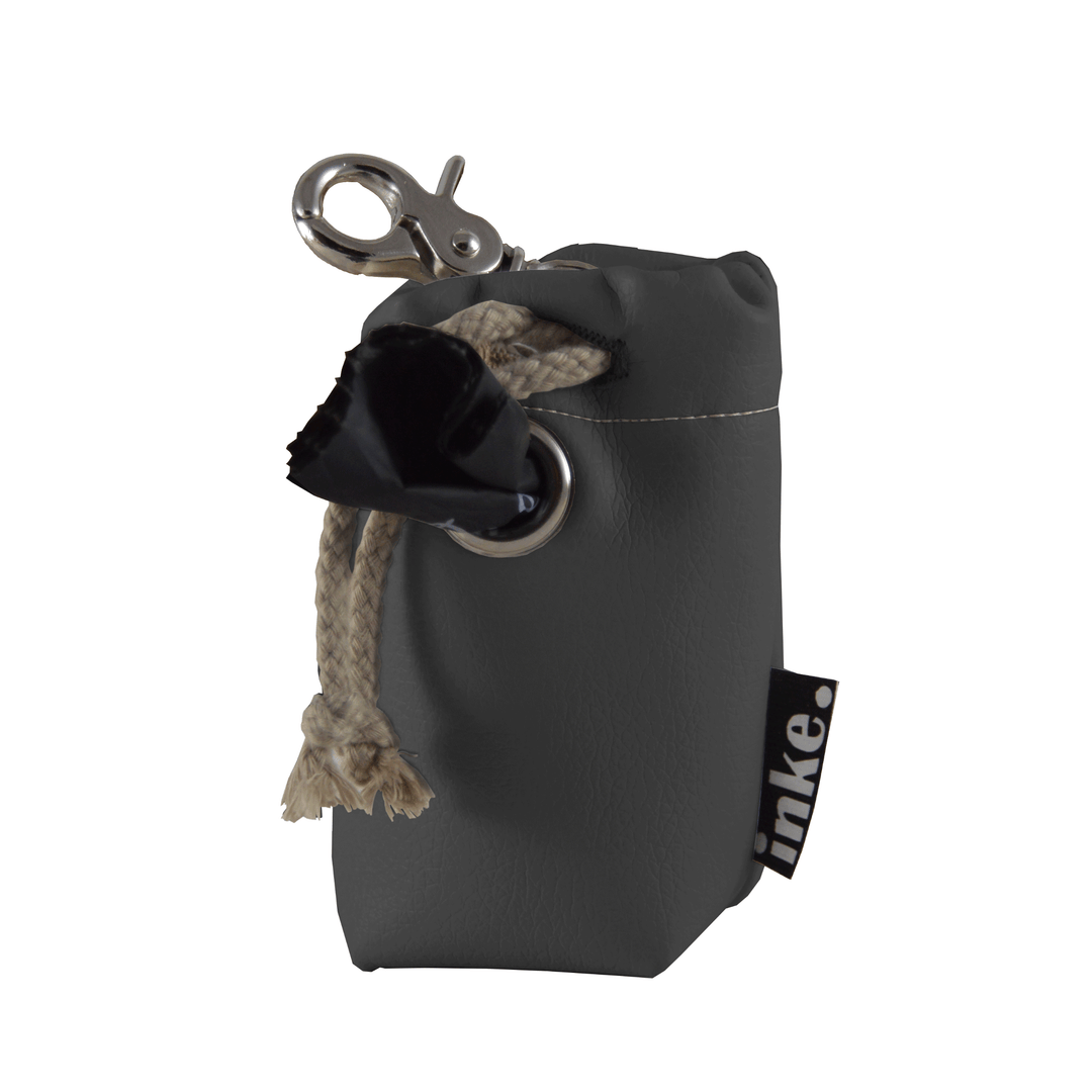 Dirt bag dispenser synthetic leather gray