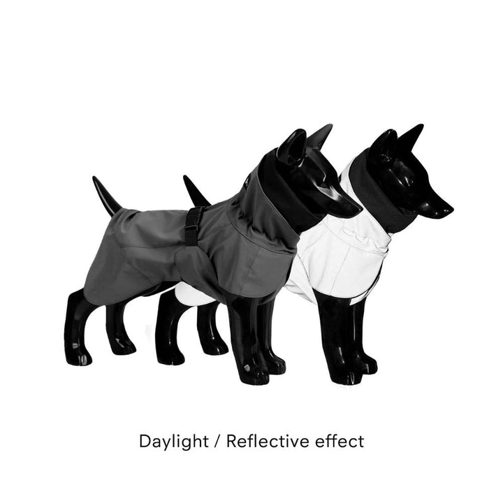 Sterk reflecterende honden winterjas zwart