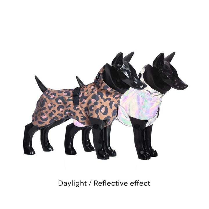 Sterk reflecterende hondenregenjas Visibility / Leopard