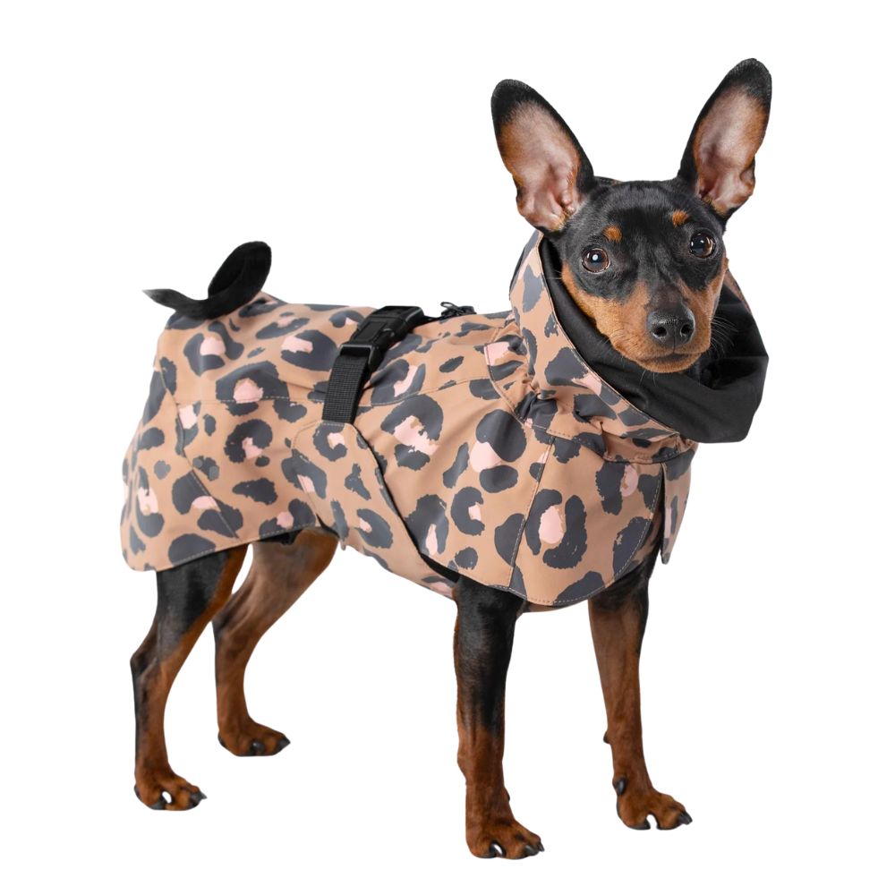 Impermeabile per cani altamente riflettente Visibility / Leopard