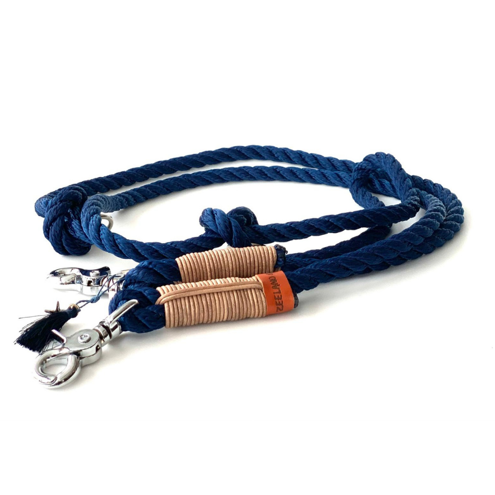 ZEELAND DOG Rope Leash Classic Collection navy