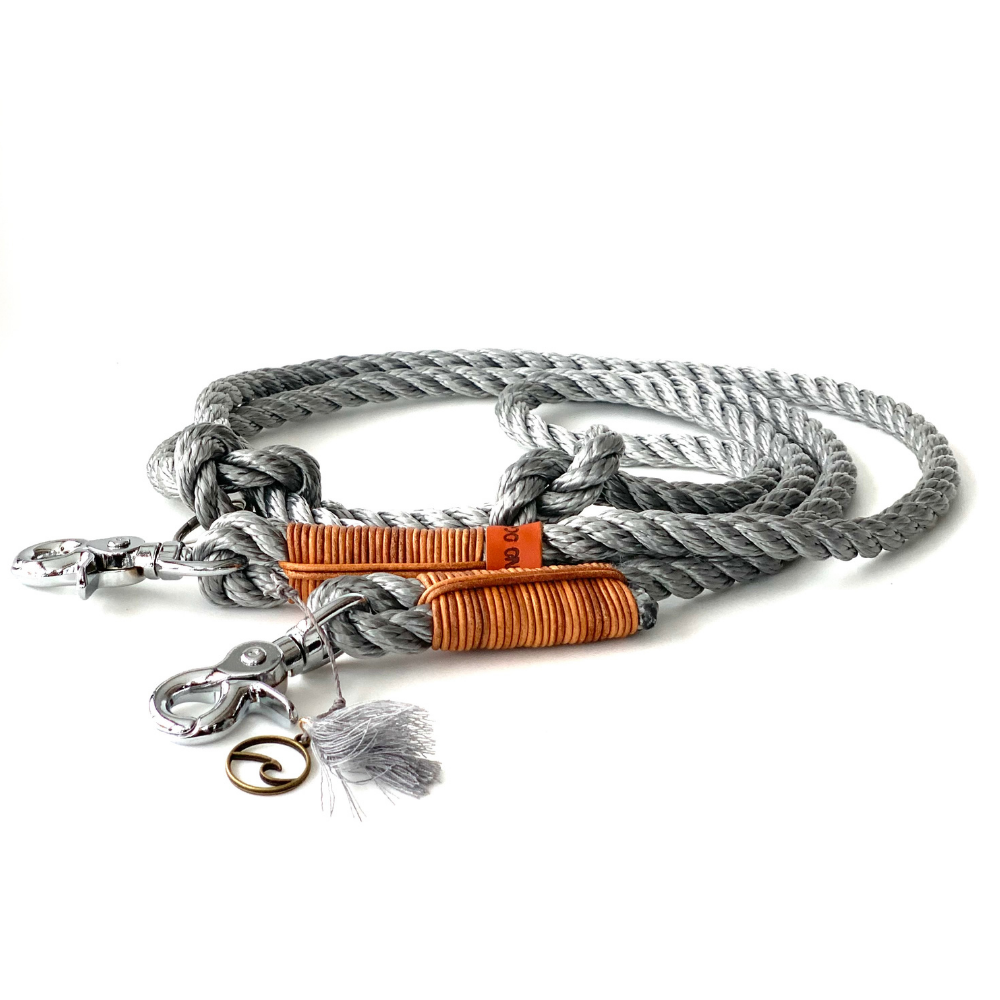 ZEELAND DOG Rope Leash Classic Collection silver