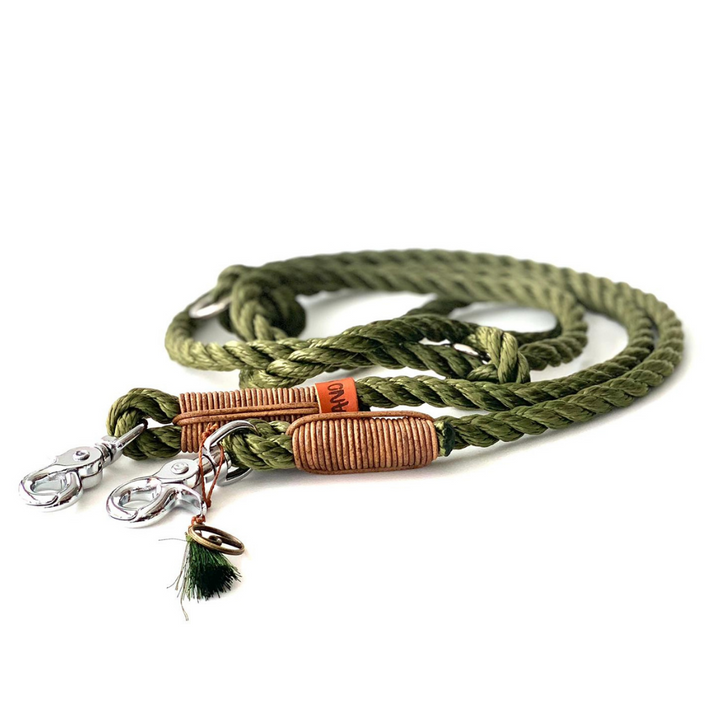 ZEELAND DOG Rope Leash Classic Collection green
