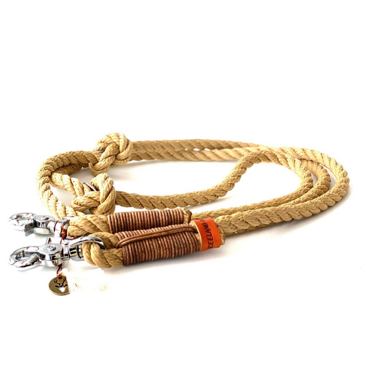 ZEELAND DOG Rope Leash Classic Collection sand