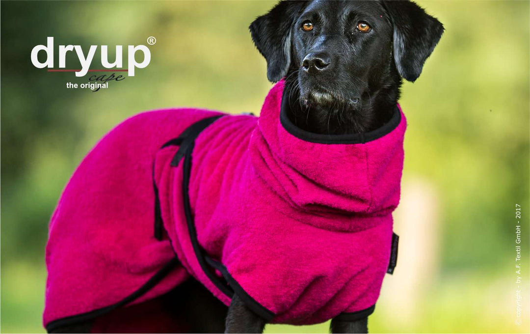 Dog bathrobe pink